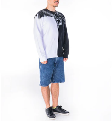 马塞洛·伯伦 SS21 阴阳蛇翼印花黑白圆领卫衣 CMBA009R196300201091 Purchase 马塞洛·伯伦 SS21 阴阳蛇翼印花黑白圆领卫衣 CMBA009R196300201091