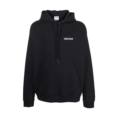 Marcelo Burlon SS22 Black Pullover Hoodie with Logo Print for Men. CMBB040C99FLE0011001