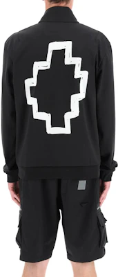 Chaqueta Negra de Marcelo Burlon SS22 con Cuello Alto y Mangas Largas Estampadas Moda CMBD007C99JER001100 Shop Chaqueta Negra de Marcelo Burlon SS22 con Cuello Alto y Mangas Largas Estampadas Moda CMBD007C99JER001100