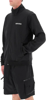 Chaqueta Negra de Marcelo Burlon SS22 con Cuello Alto y Mangas Largas Estampadas Moda CMBD007C99JER001100 Purchase Chaqueta Negra de Marcelo Burlon SS22 con Cuello Alto y Mangas Largas Estampadas Moda CMBD007C99JER001100