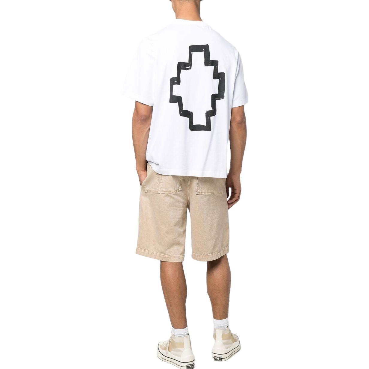 Marcelo Burlon SS22 Cross Logo Print White Short Sleeve  T-Shirt. CMAA054C99JER0010110 圖 3
