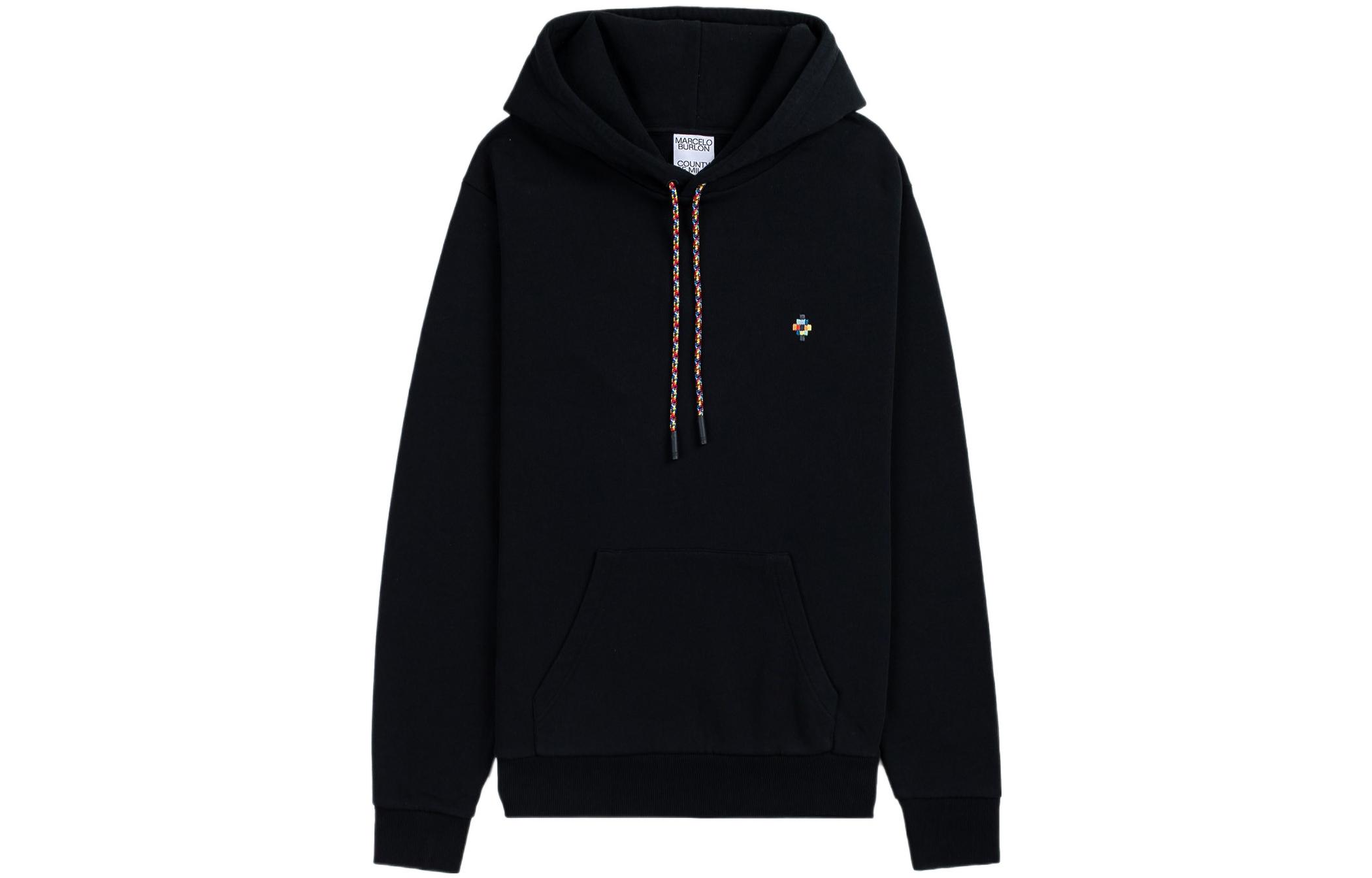 Marcelo Burlon SS22 Feather Necklace Print Crewneck Sweatshirt Black () CMBA049S22FLE0031025