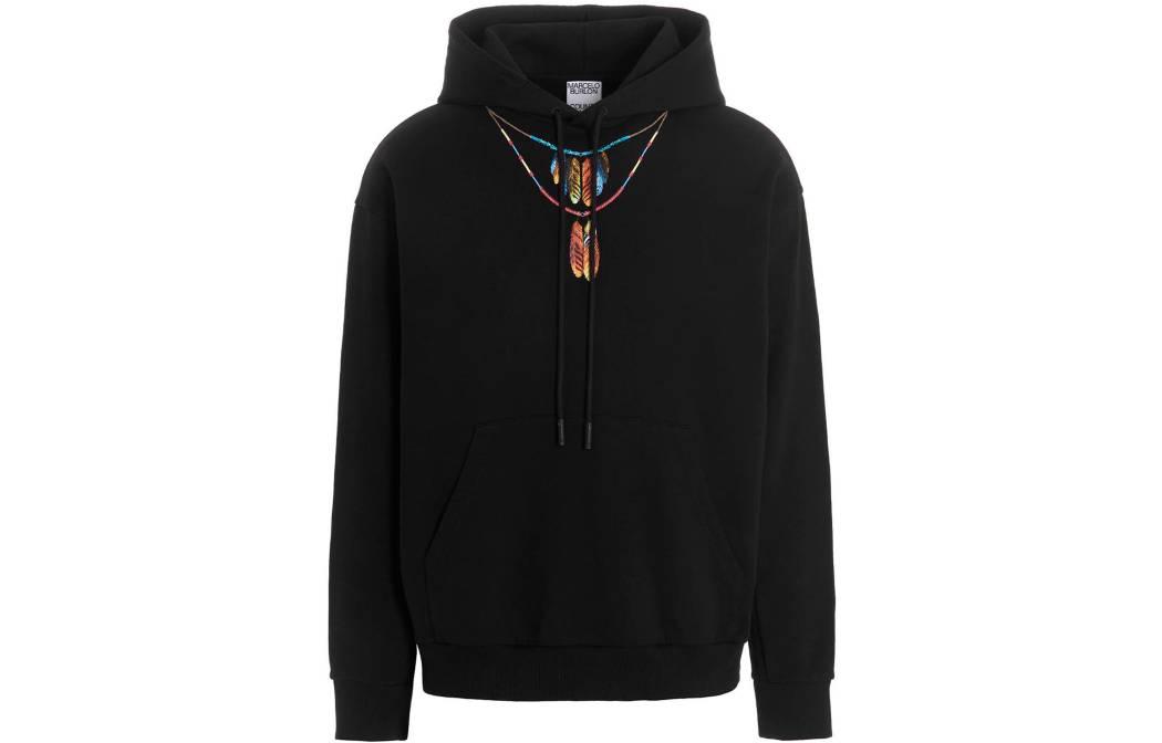 Marcelo Burlon SS22 Feather Print Crewneck Sweatshirt Brown () CMBA097F22FLE0046006