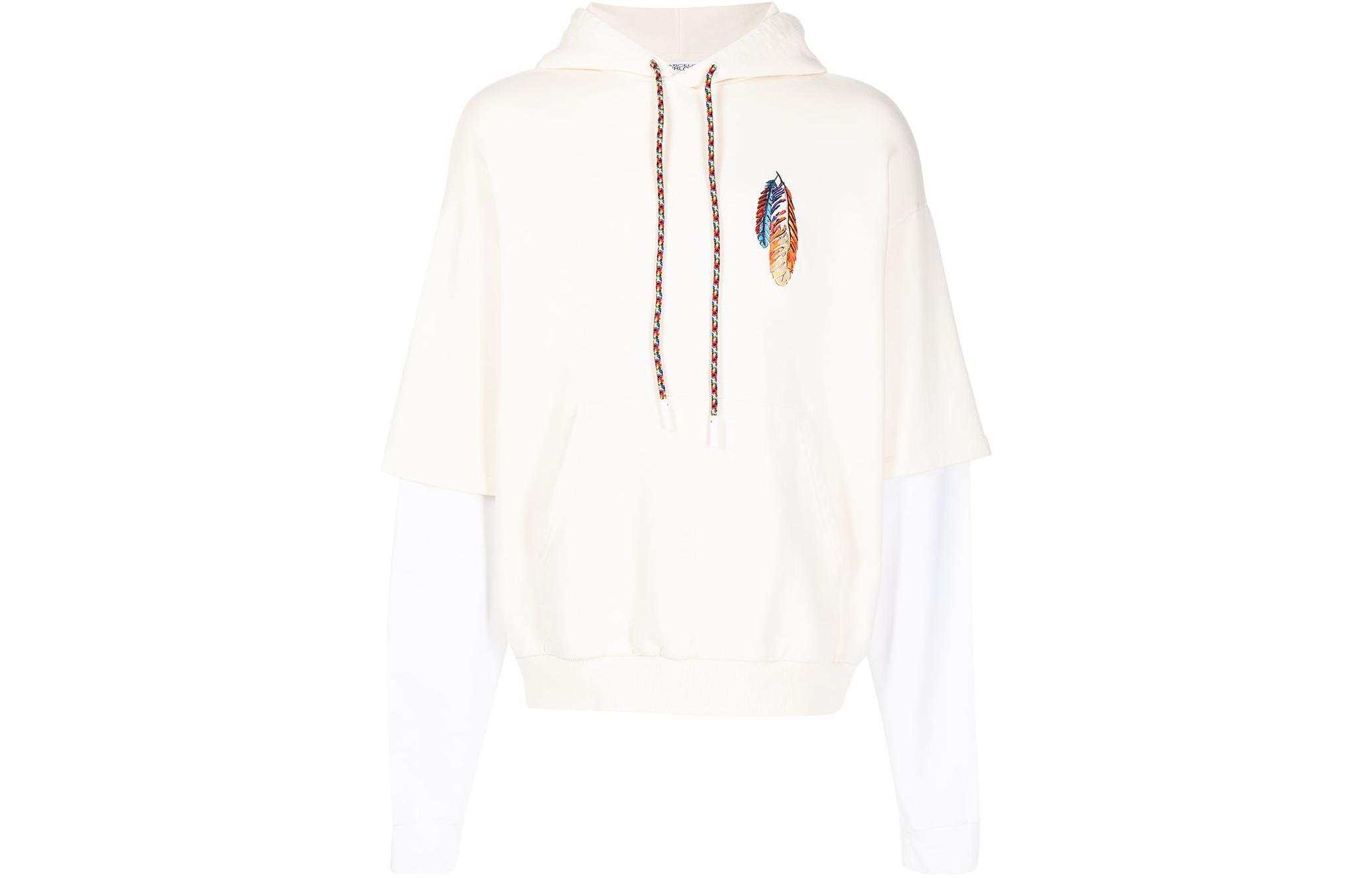 Marcelo Burlon SS22 Green Rope-Knotted Applique Hoodie CMBB040S22FLE0024130