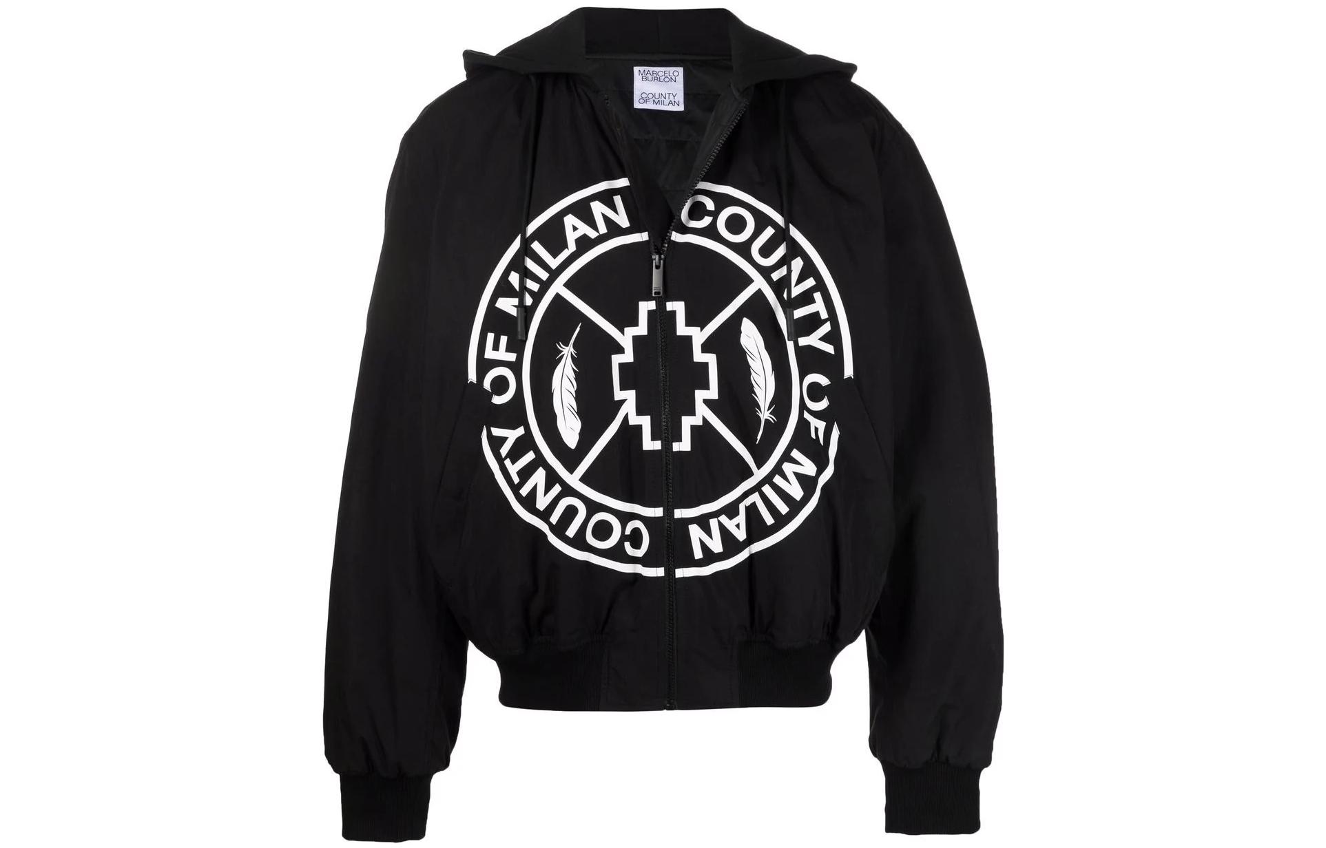 Marcelo Burlon SS22 Logo Embroidered Crewneck Sweatshirt Black CMBA049C99FLE0011001