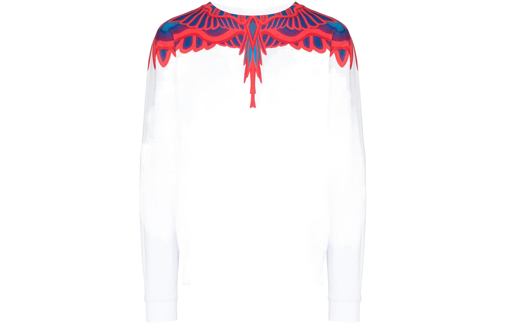 Marcelo Burlon SS22 Peris Pattern High-Neck Long-Sleeve Jacket Red CMBD007S22JER0022501