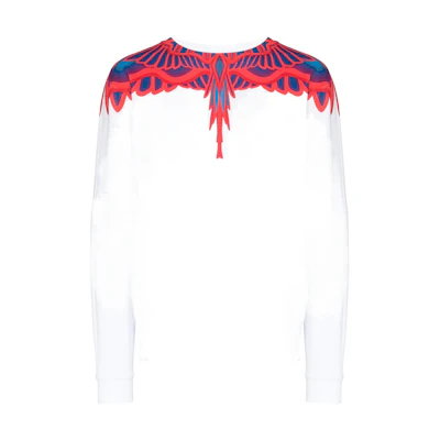 Marcelo Burlon SS22 Peris Pattern High-Neck Long-Sleeve Jacket Red CMBD007S22JER0022501