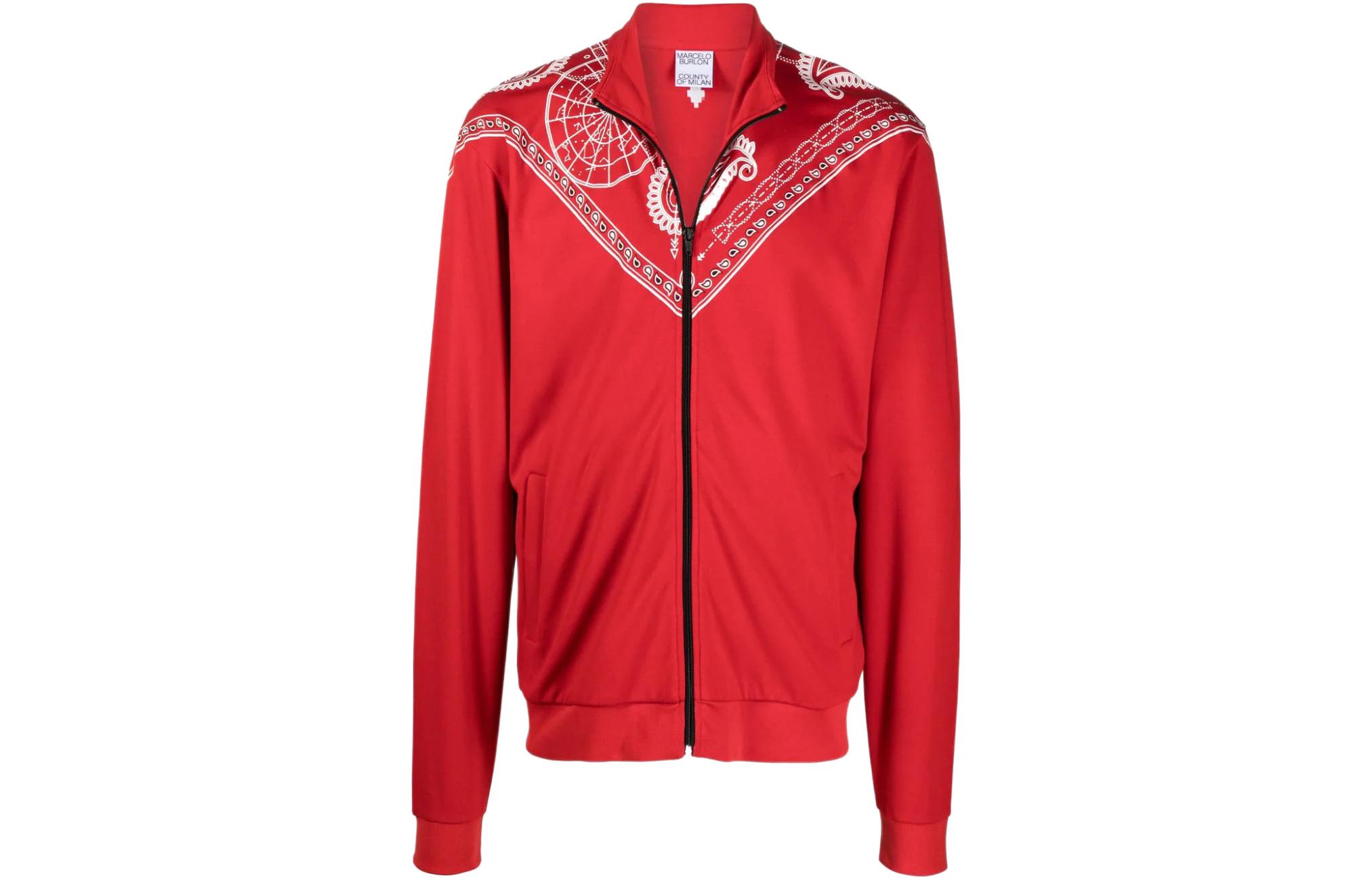 Marcelo Burlon SS22 Plain Graphic Print Pullover Hoodie Men’s White CMBB007S22FLE0060184