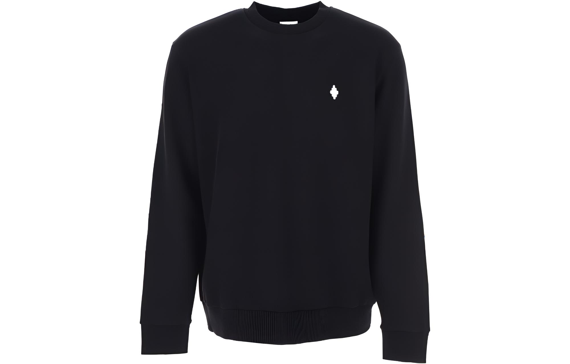 Marcelo Burlon SS22 Printed Crewneck Long Sleeve Sweatshirt Men’s Black CMBA009C99FLE0021001