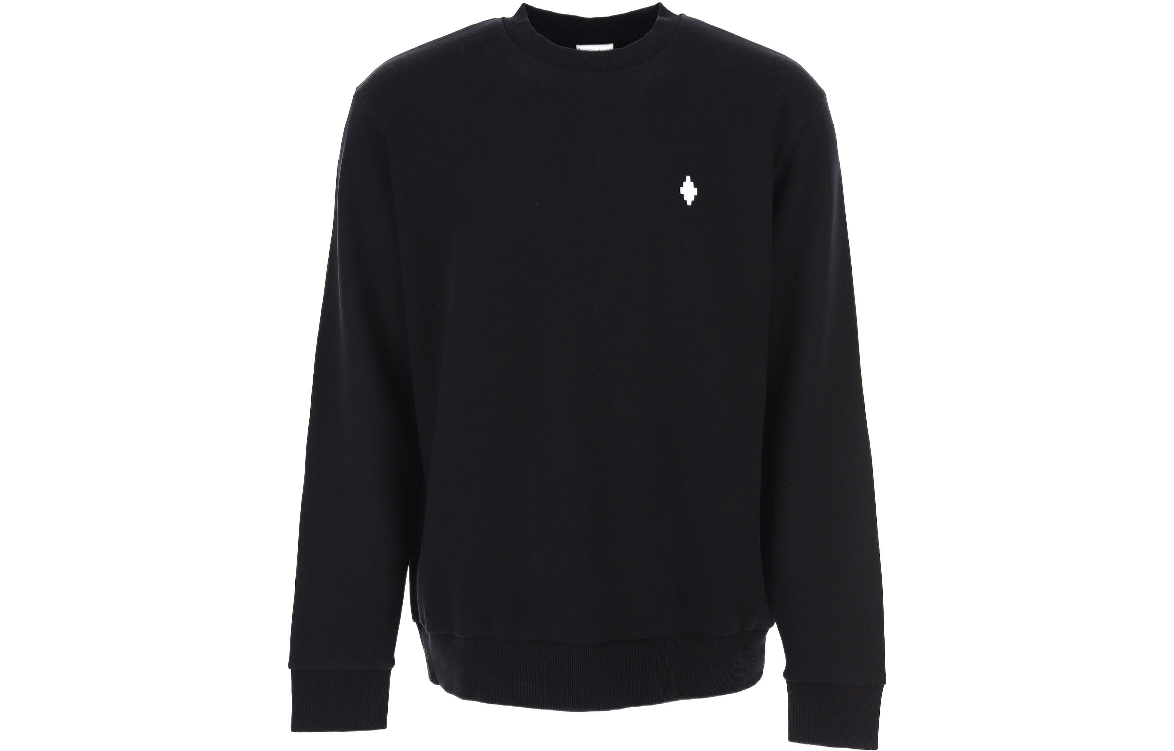 Order Sudadera Negra Hombre Marcelo Burlon SS22 Estampada Manga Larga Crewneck CMBA009C99FLE0021001