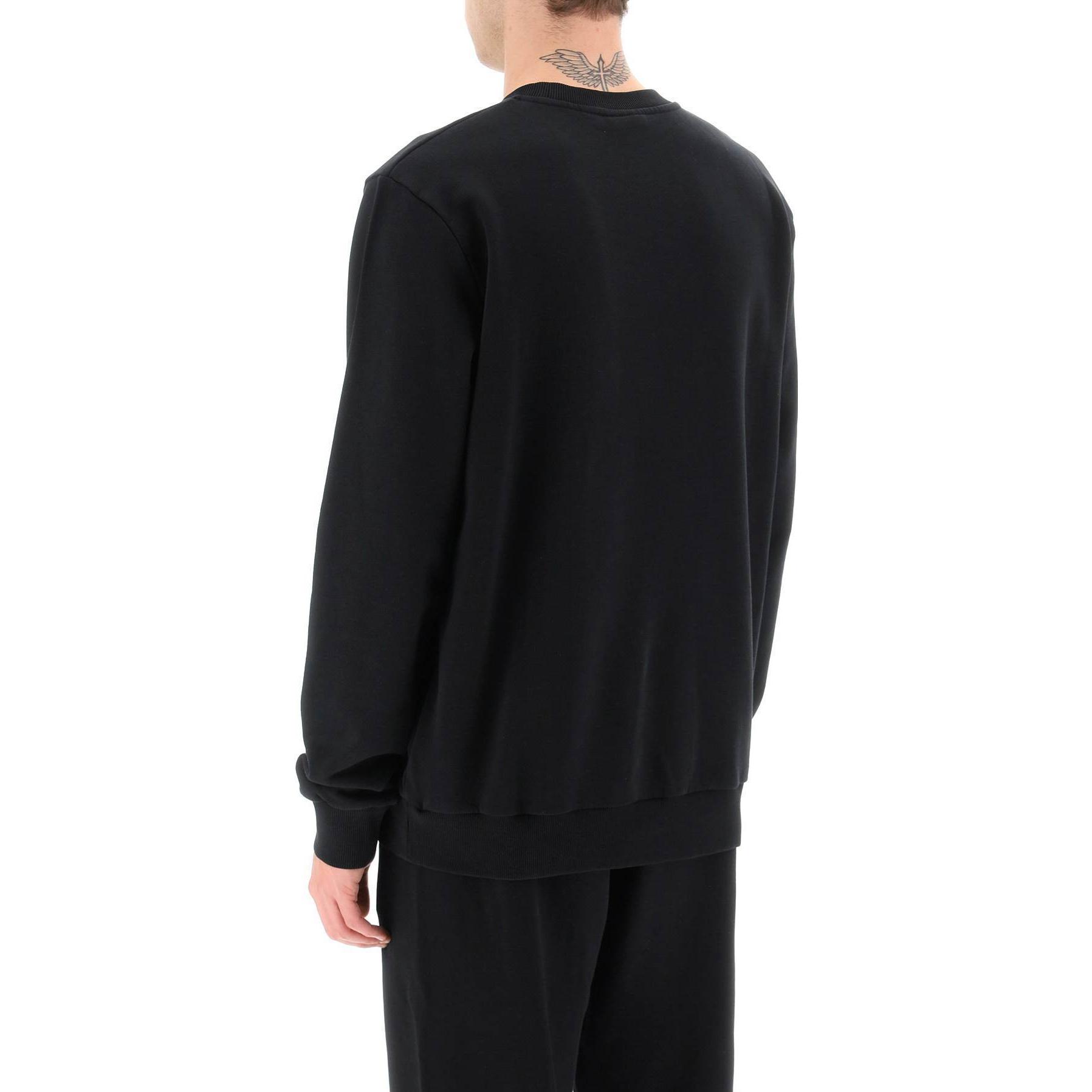 Purchase Sudadera Negra Hombre Marcelo Burlon SS22 Estampada Manga Larga Crewneck CMBA009C99FLE0021001