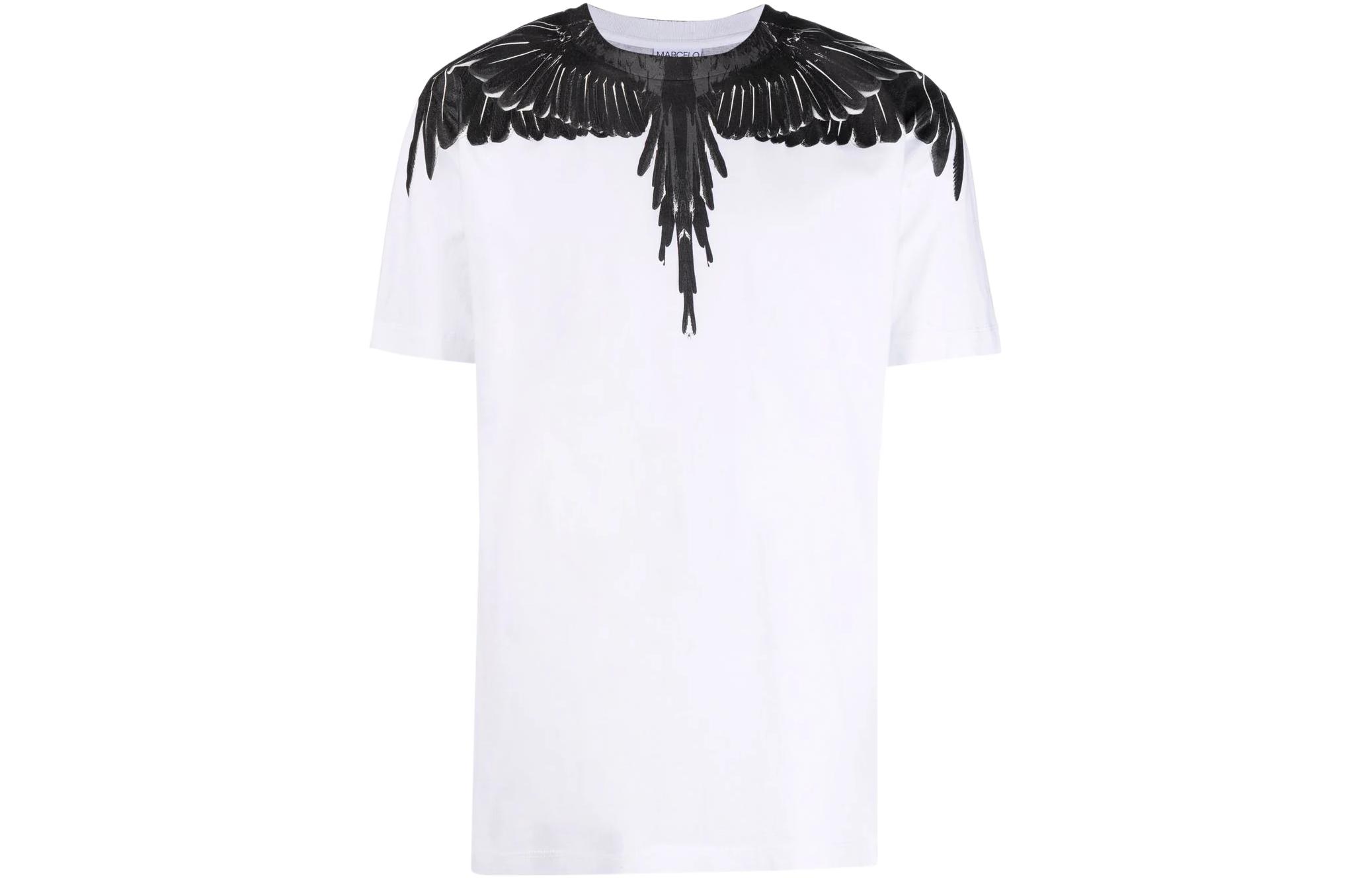 Order Marcelo Burlon SS22 白色翅膀印花短袖 T 恤 男款 CMAA018C99JER0010110