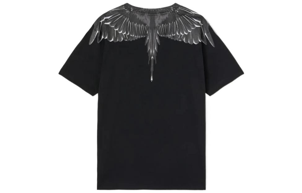 Marcelo Burlon SS22 Wing Print Casual T-Shirt Black Men. CMAA018C99JER0011010 圖 3