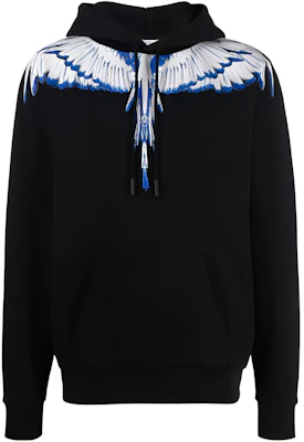 Marcelo Burlon SS22 翼印花連帽黑色男款長袖套頭衫。 CMBB007C99FLE0011001 Buy Marcelo Burlon SS22 翼印花連帽黑色男款長袖套頭衫。 CMBB007C99FLE0011001