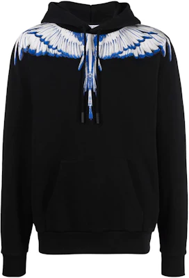 Marcelo Burlon SS22 翼印花連帽黑色男款長袖套頭衫。 CMBB007C99FLE0011001 Order Marcelo Burlon SS22 翼印花連帽黑色男款長袖套頭衫。 CMBB007C99FLE0011001