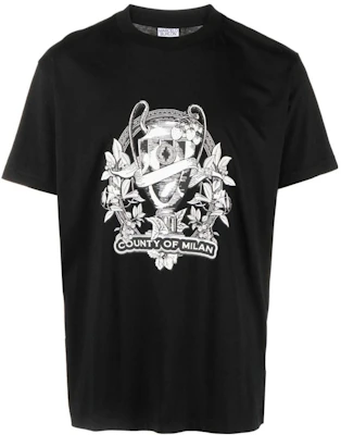 Marcelo Burlon SS23 黑色Crewneck標誌印花短袖T恤 CMAA018F22JER0091001 Buy Marcelo Burlon SS23 黑色Crewneck標誌印花短袖T恤 CMAA018F22JER0091001