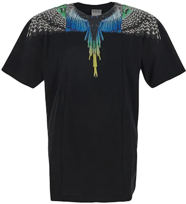 Marcelo Burlon SS23 黑色圖案印花休閒圓領T恤 CMAA018S23JER0061009 Buy Marcelo Burlon SS23 黑色圖案印花休閒圓領T恤 CMAA018S23JER0061009