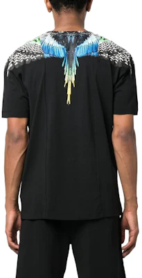 Marcelo Burlon SS23 黑色圖案印花休閒圓領T恤 CMAA018S23JER0061009 Sizing Marcelo Burlon SS23 黑色圖案印花休閒圓領T恤 CMAA018S23JER0061009