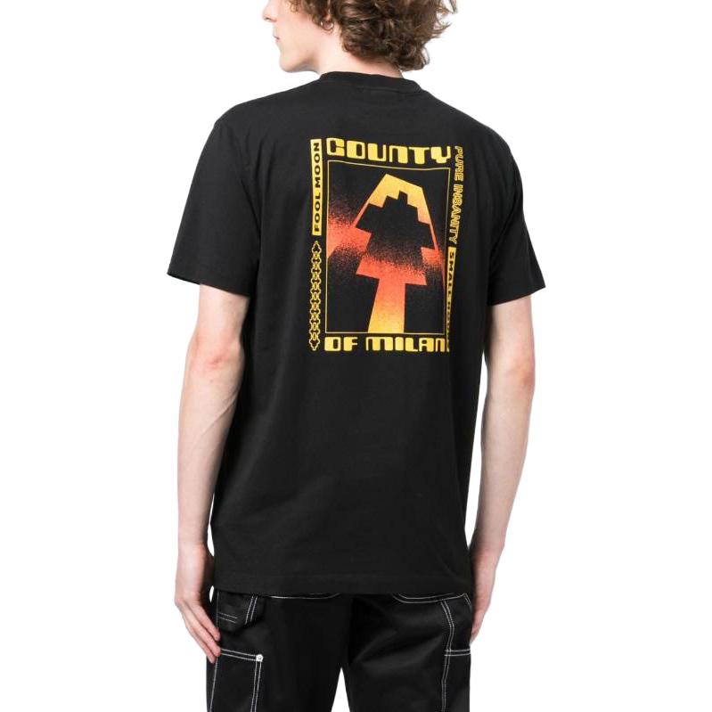 Shop Marcelo Burlon SS23 黑色極簡風休閒短袖T恤 CMAA018F23JER0071018