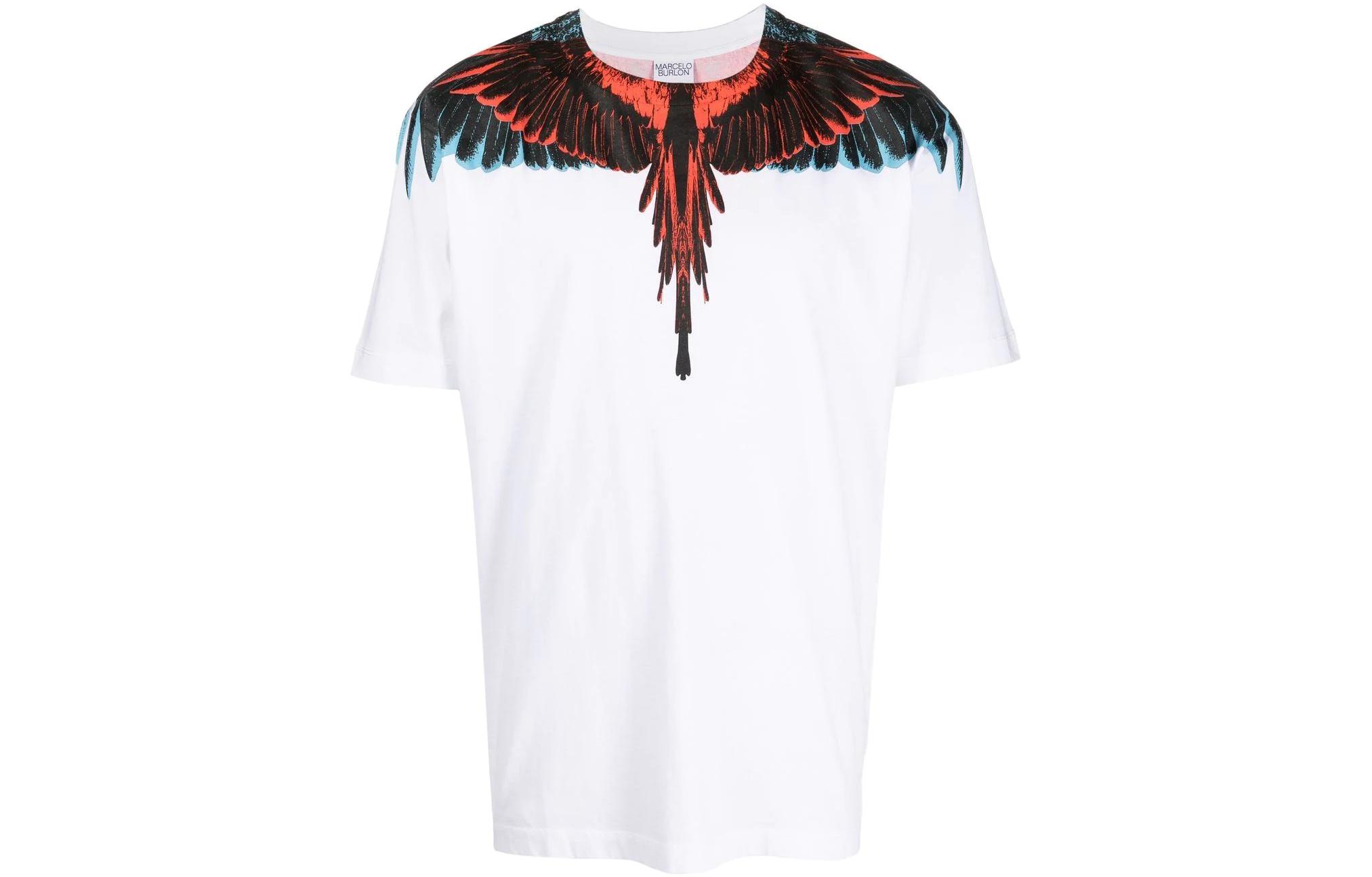 Order Marcelo Burlon SS23 Icon翅膀圖案短袖T恤 白色 CMAA018S23JER0010125
