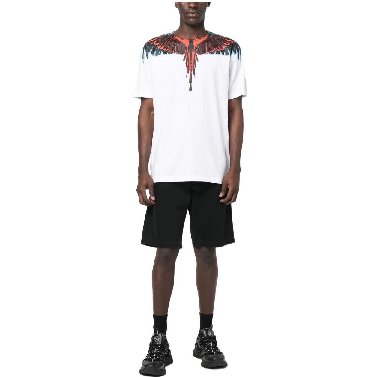 Lookbook Marcelo Burlon SS23 Icon翅膀圖案短袖T恤 白色 CMAA018S23JER0010125