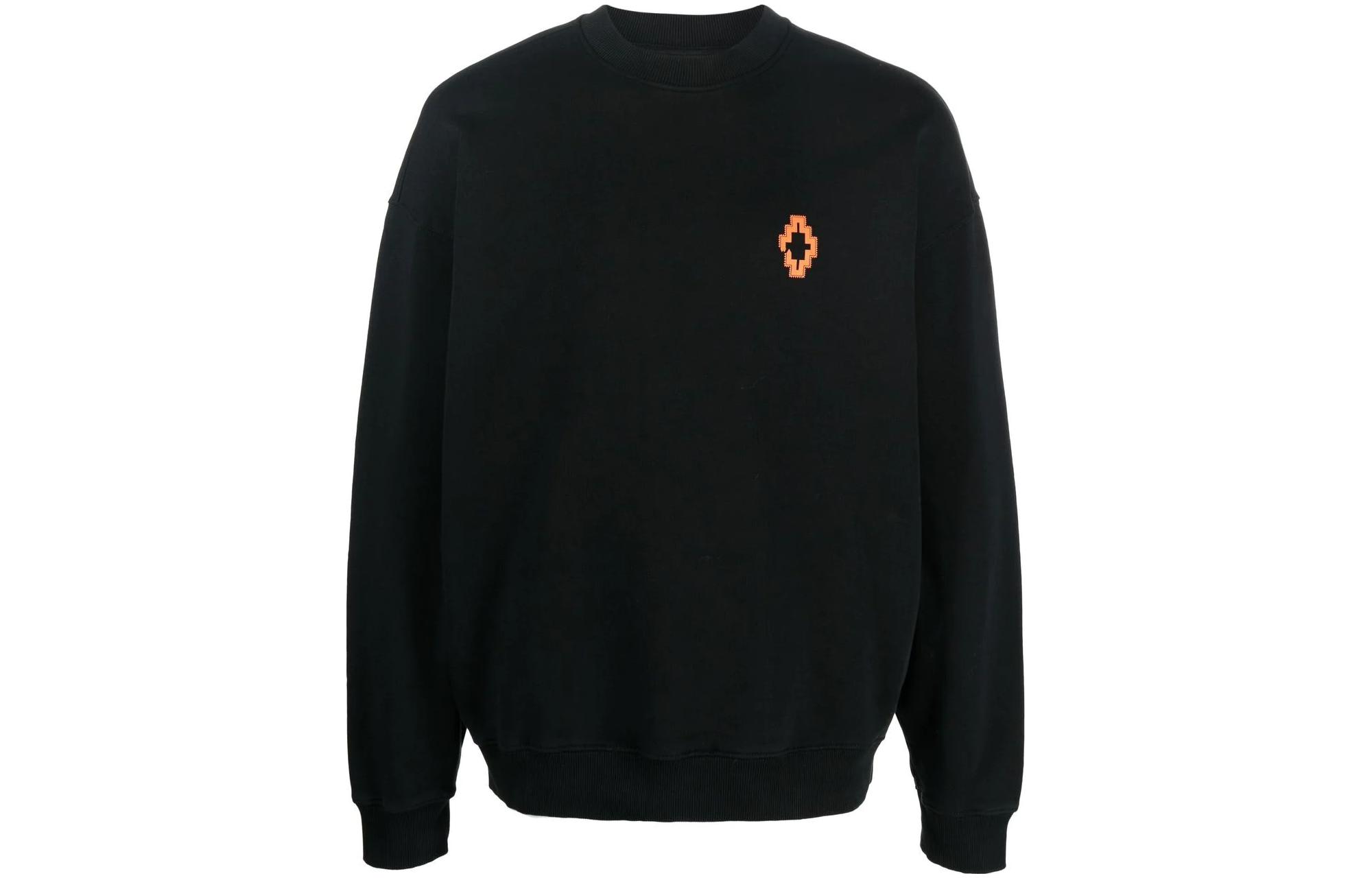 Marcelo Burlon SS23 Black Hoodie with Solid Color Logo Print for Men CMBB073F19506011-10A7