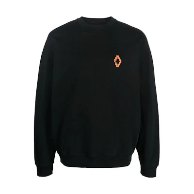 Marcelo Burlon SS23 Black Hoodie with Solid Color Logo Print for Men CMBB073F19506011-10A7