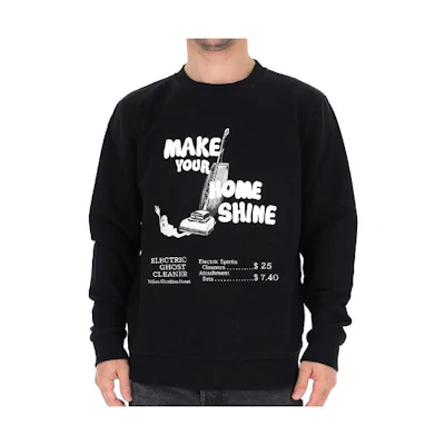 Marcelo Burlon SS23 Black Letter Print Long Sleeve Sweater CMBA009E196300171088