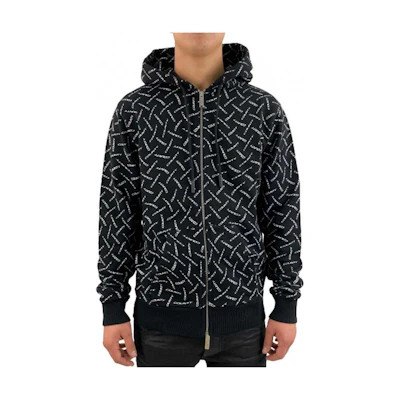 Marcelo Burlon SS23 Black Printed Pattern Hoodie Fashion CMBB040S19991027-8801