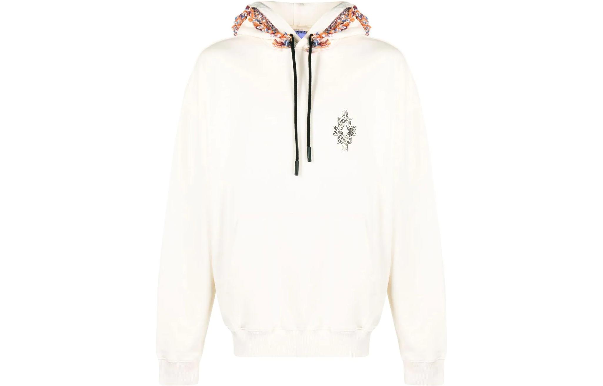 Marcelo Burlon SS23 Front Print Hoodie White Pullover Long Sleeve CMBB007S22FLE0080120