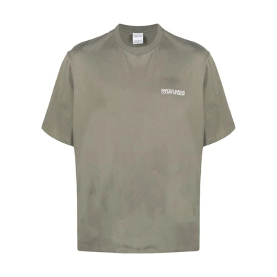 Marcelo Burlon SS23 Letter Logo Print Olive Green Casual T-Shirt. CMAA054C99JER0015601