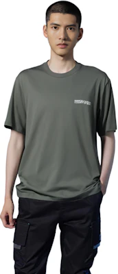 Marcelo Burlon SS23 字母Logo印花橄欖綠休閒T恤 CMAA054C99JER0015601 5