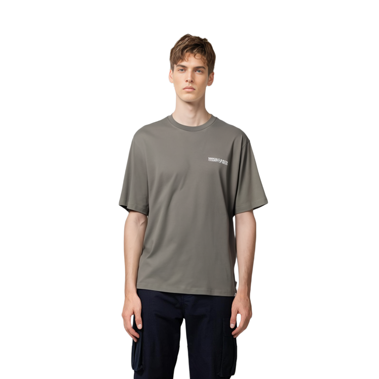 Cheap Marcelo Burlon SS23 字母Logo印花橄欖綠休閒T恤 CMAA054C99JER0015601