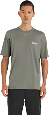 Marcelo Burlon SS23 字母Logo印花橄欖綠休閒T恤 CMAA054C99JER0015601 2