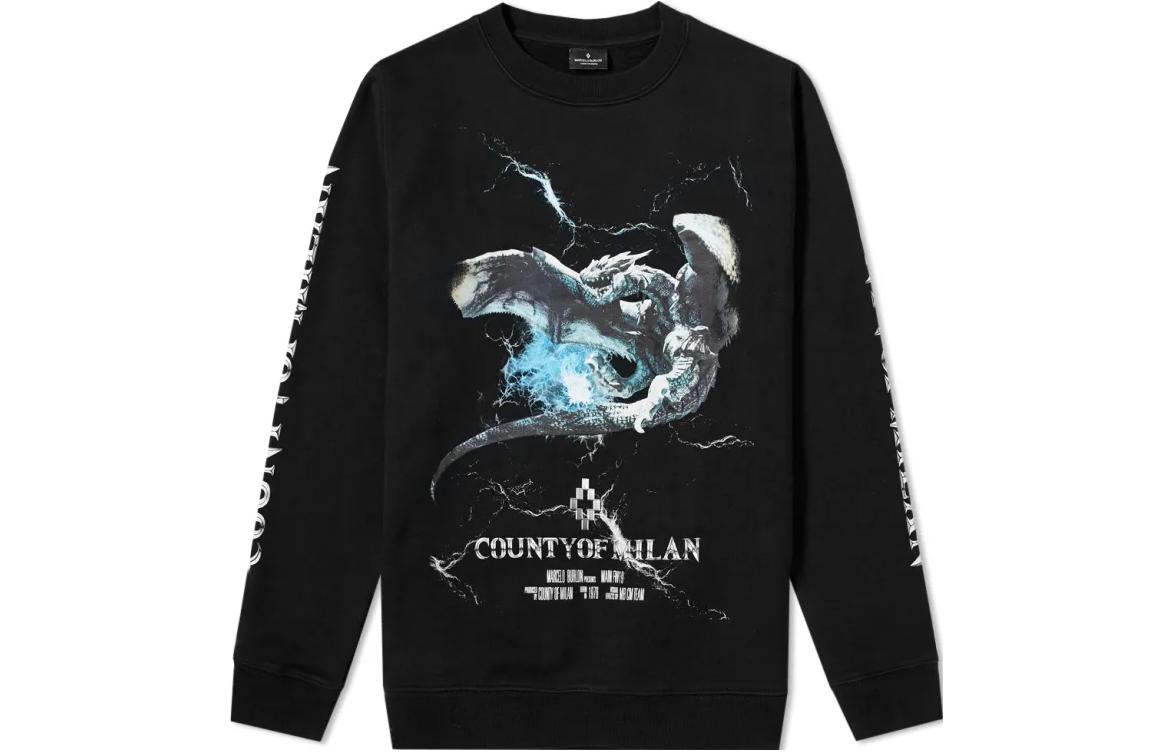 Marcelo Burlon SS23 Multi-Color Printed Hoodie Casual Long Sleeve CMBB007S20FLE005-1025