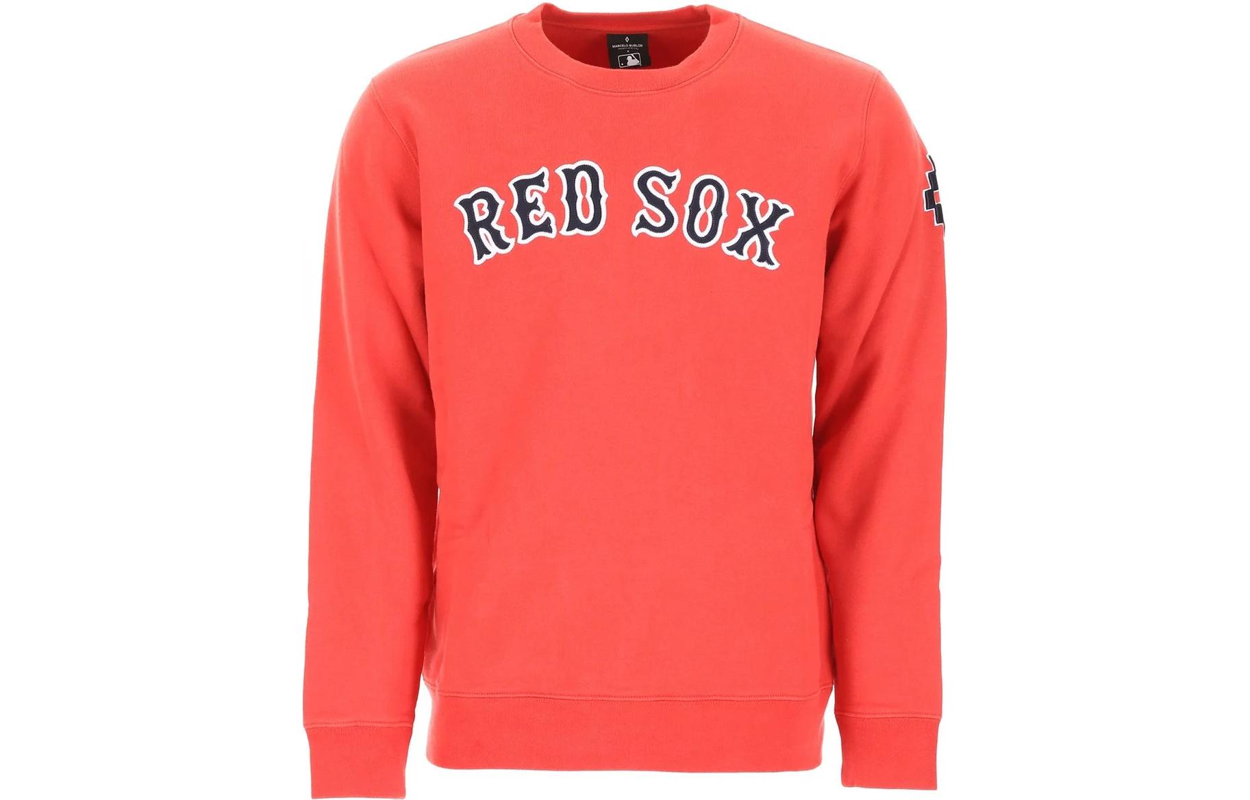 Marcelo Burlon SS23 Pattern Logo Print Pullover Sweatshirt White CMBA097S23FLE0040145