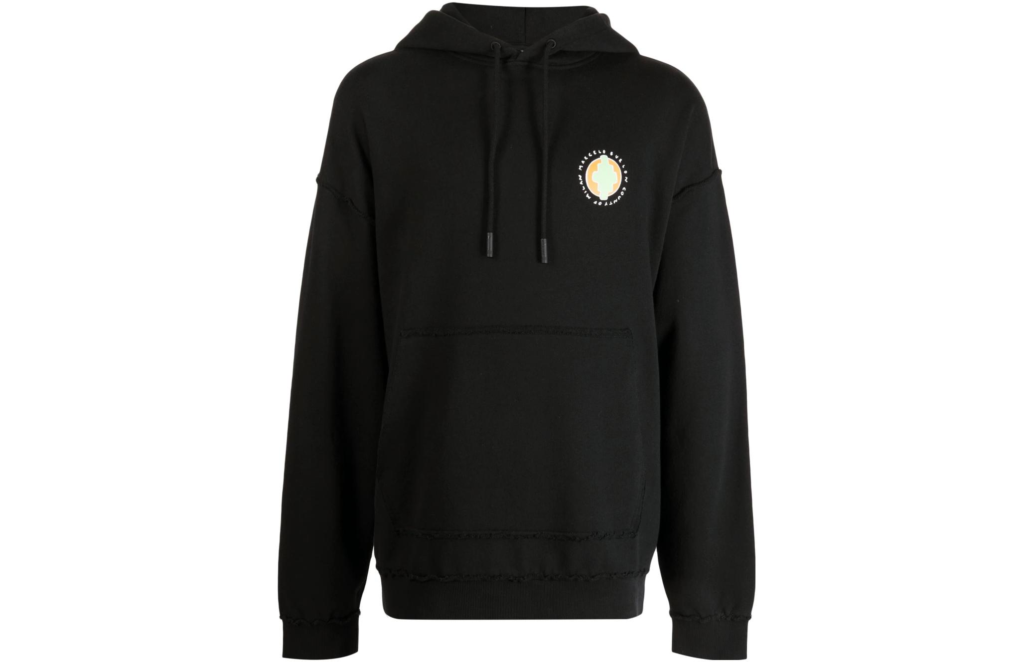 Marcelo Burlon SS23 Pattern Print Black Long Sleeve Sweatshirt Mens CMBA009S170680621088