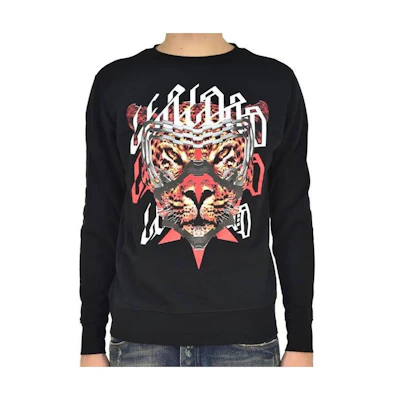 Marcelo Burlon SS23 Pattern Print Pullover Hoodie Unisex Black CMBB106S23FLE0011020
