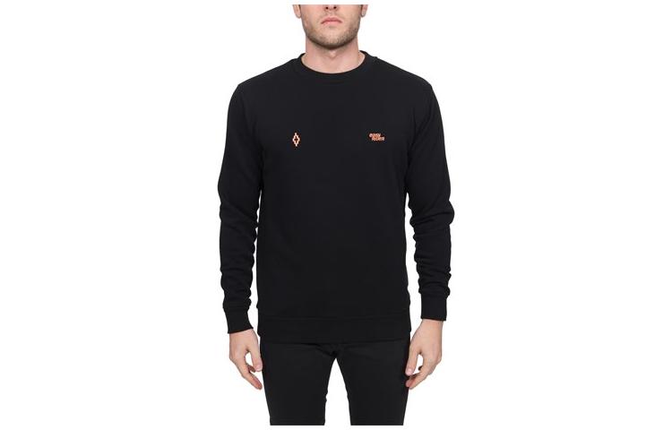 Marcelo Burlon SS23 Plain Black Crewneck Long Sleeve Sweatshirt Men CMHE026F20KNI001-1001