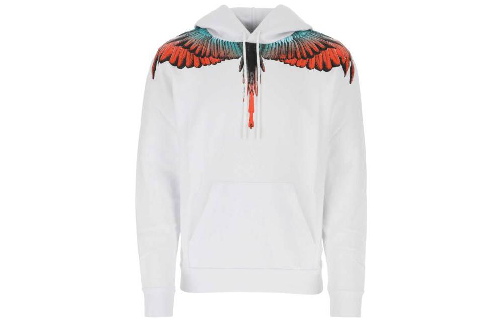Marcelo Burlon SS23 Wings Barcode Eagle Print Zip Hoodie Unisex Black CMBE002F185060631088