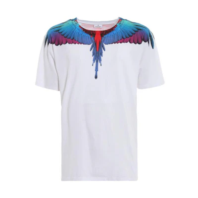 Marcelo Burlon SS23 Wings Print Crewneck T-Shirt White Tee CMAA018F180010620188