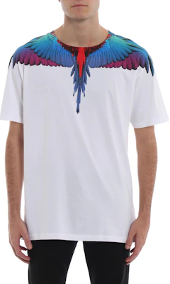 Marcelo Burlon SS23 翼形印花白色圓領短袖T恤 CMAA018F180010620188 Shop Marcelo Burlon SS23 翼形印花白色圓領短袖T恤 CMAA018F180010620188