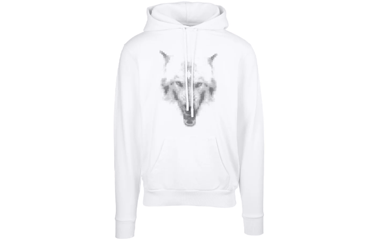 Marcelo Burlon White Long-Sleeve Sweatshirt with Animal Print Design CMBB007F21FLE010109