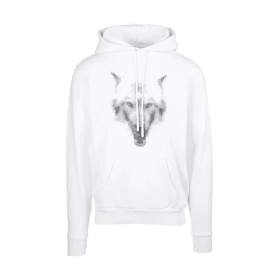 Marcelo Burlon White Long-Sleeve Sweatshirt with Animal Print Design CMBB007F21FLE010109