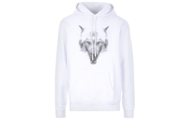 Marcelo Burlon Wing Print Drawstring Hoodie Grey SS23 CMBB007F19B370040788
