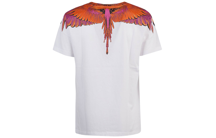 Lookbook Camiseta Blanca Marcelo Burlon con Alas Degradadas en Morado para Hombre. CMAA018R20JER0040125