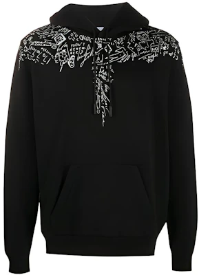 Hoodie Lengan Panjang Hitam Lelaki Marcelo Burlon Wing Letters. CMBB007E20FLE0031001 Buy Hoodie Lengan Panjang Hitam Lelaki Marcelo Burlon Wing Letters. CMBB007E20FLE0031001