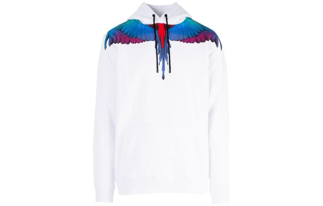 Marcelo Burlon Wing Print Hoodie Jacket Black Blue CMBE001F20FLE0041040
