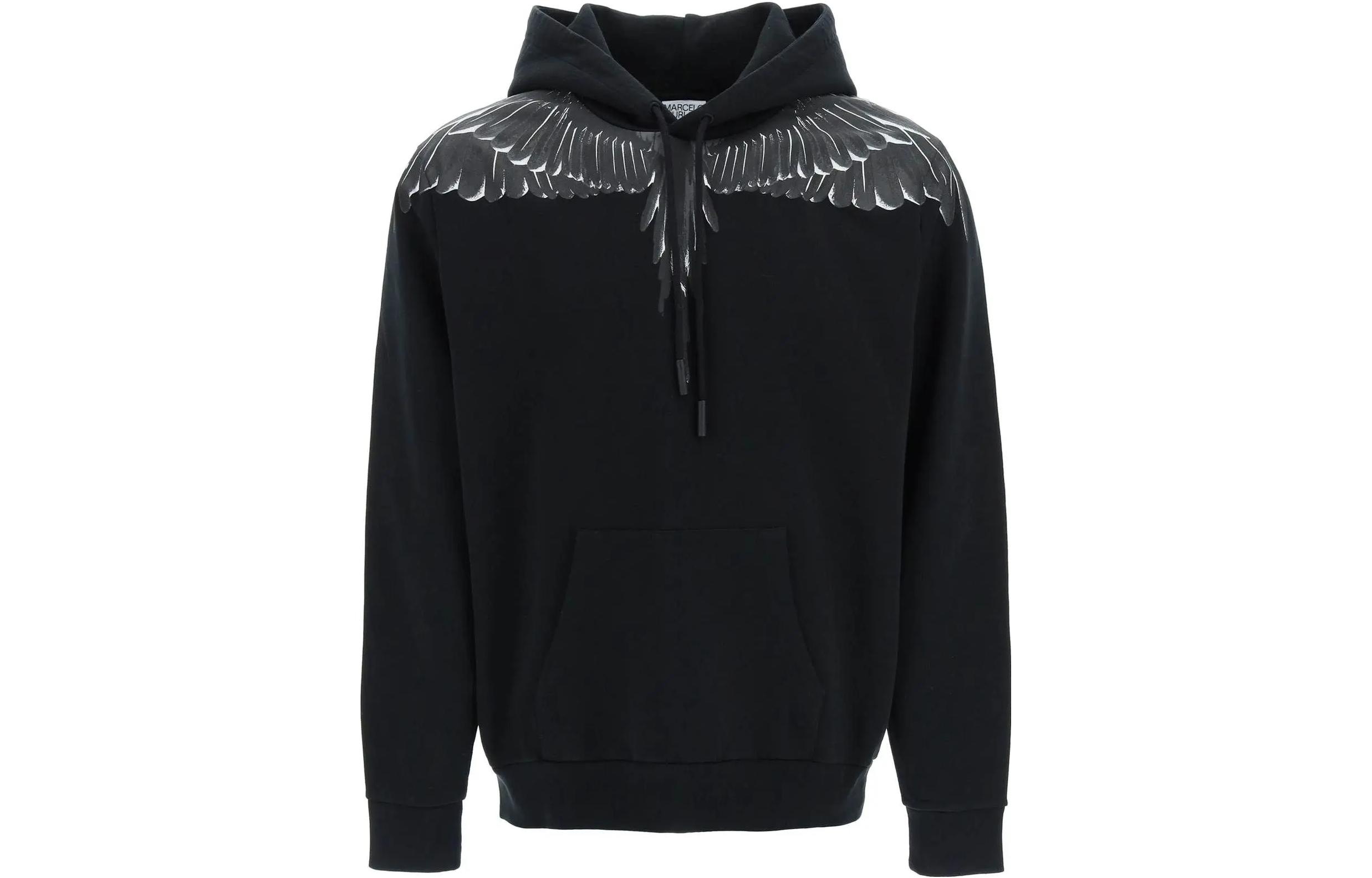 Marcelo Burlon Wing Print Hoodie White () cmbb007r20fle0020155