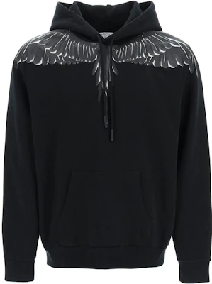 Marcelo Burlon 翼印花連帽衫 男士黑色長袖套頭衫 222063UFE0000011010 Buy Marcelo Burlon 翼印花連帽衫 男士黑色長袖套頭衫 222063UFE0000011010
